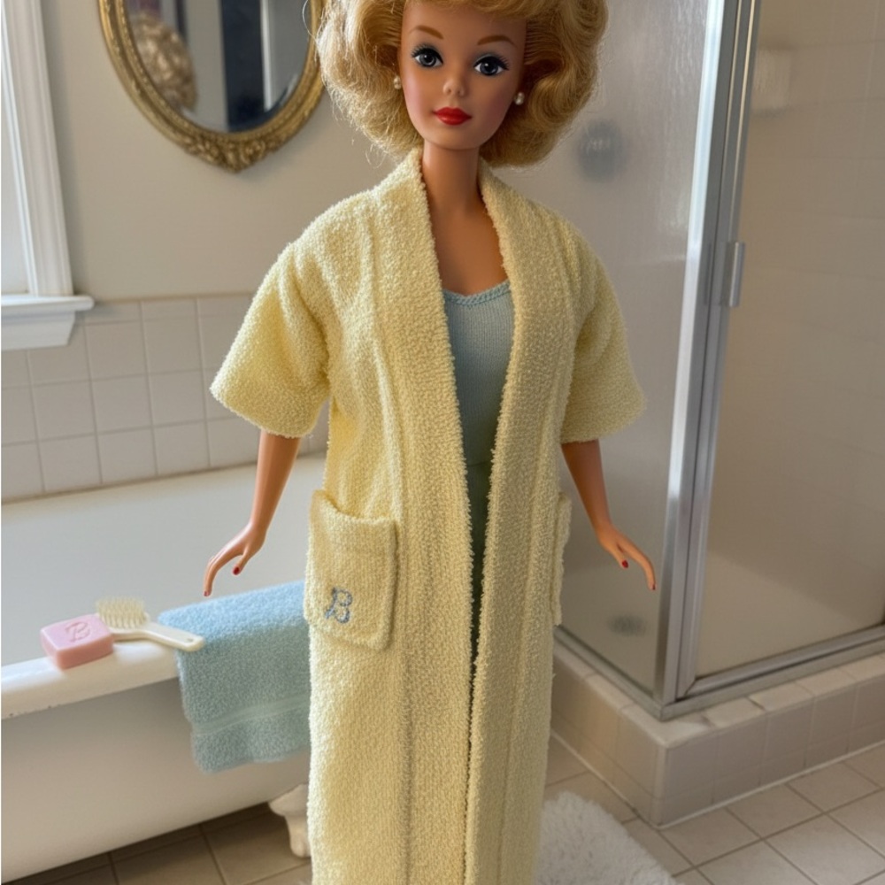 Barbie Yellow Robe for Barbie Dolls or Barbie type doll~ Collectible